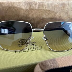 Burberry Black and Gold Metal Accent Sunglasses